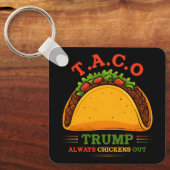 Taco Trump kipt altijd grappig uit Sleutelhanger (Voorkant)