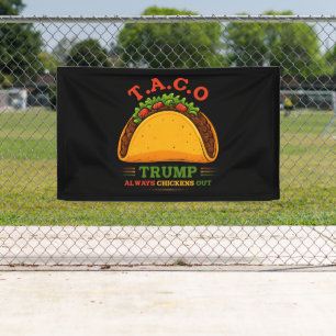 Taco Trump kipt altijd grappig uit Spandoek