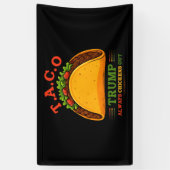 Taco Trump kipt altijd grappig uit Spandoek (Verticaal)