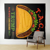 Taco Trump kipt altijd grappig uit Wandkleed (In Situ (horizontaal))