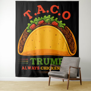 Taco Trump kipt altijd grappig uit Wandkleed