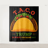 Taco Trump kipt altijd grappig uit Wandkleed (Voorkant)