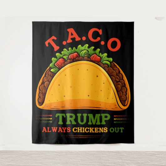 Taco Trump kipt altijd grappig uit Wandkleed (Voorkant)