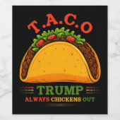 Taco Trump kipt altijd grappig uit Wijn Etiket (Enkel label)