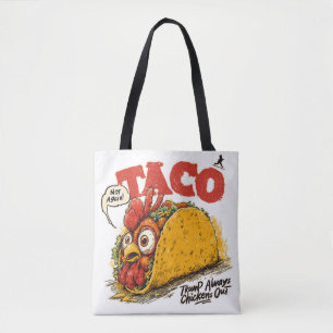 TACO Trump kipt altijd grappige politieke Tote Bag