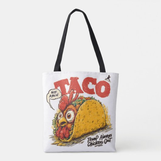 TACO Trump kipt altijd grappige politieke Tote Bag (Achterkant)