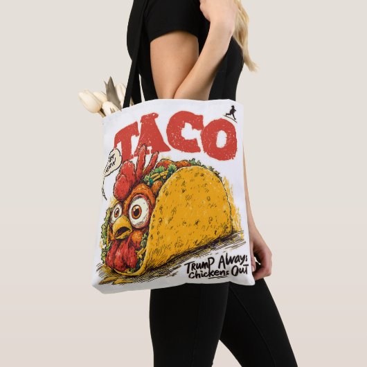 TACO Trump kipt altijd grappige politieke Tote Bag (Dichtbij)