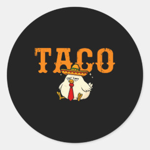 Taco Trump kipt altijd grappige trendy kip uit Ronde Sticker