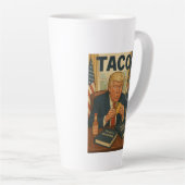 Taco Trump koffie mok. Latte Mok (Rechterhoek)