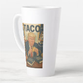 Taco Trump koffie mok. Latte Mok (Linkerhoek)