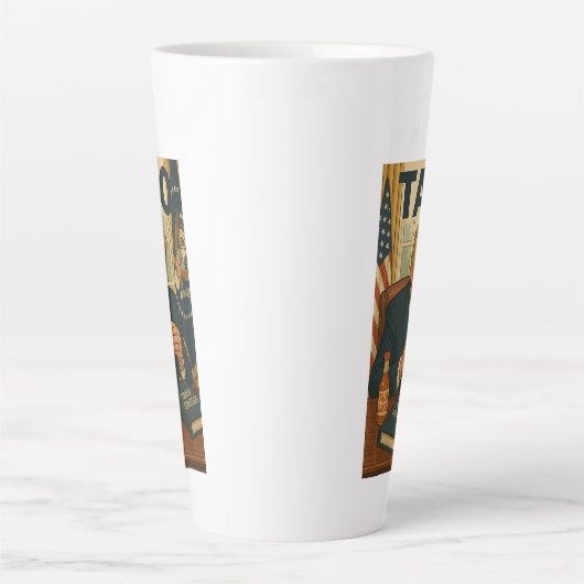 Taco Trump koffie mok. Latte Mok (Voorkant)