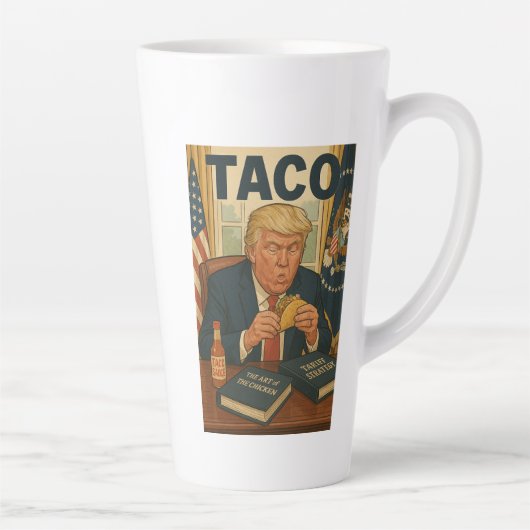 Taco Trump koffie mok. Latte Mok (Rechts)