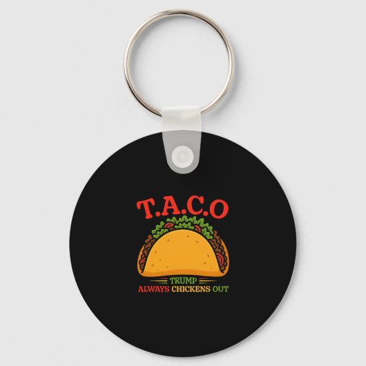 Taco Trump Piept Altijd Af Grappig  Sleutelhanger (Voorkant)