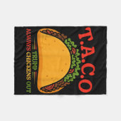 Taco Trump Piept Altijd Als Een Kip Grappig Fleece Deken (Voorkant (Horizontaal))