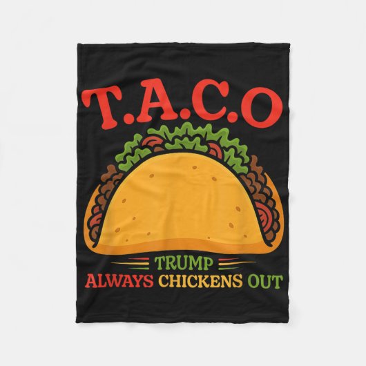 Taco Trump Piept Altijd Als Een Kip Grappig Fleece Deken (Voorkant)