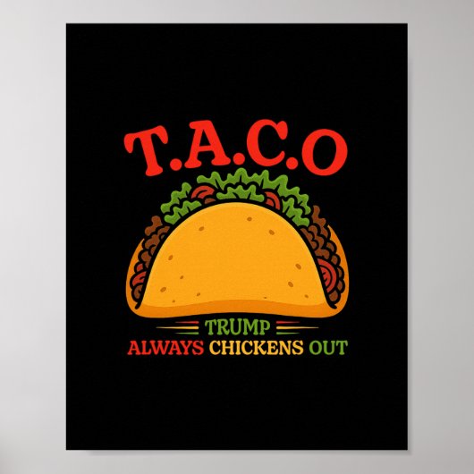 Taco Trump Piept Altijd Funny Poster (Voorkant)