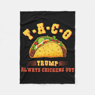 Taco Trump Piept Altijd Uit Leuke Politieke T.a Fleece Deken