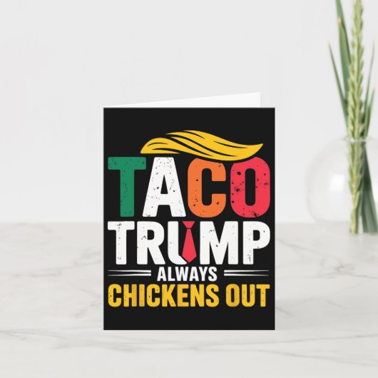 Taco Trump steekt altijd de kop op Kaart (Voorkant)