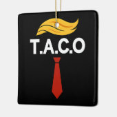 Taco Trump steekt altijd de kop op Keramisch Ornament (Links)