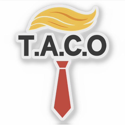 Taco Trump steekt altijd de kop op Sticker (Voorkant)