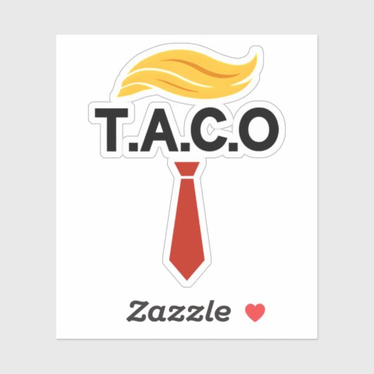 Taco Trump steekt altijd de kop op Sticker (Vel)