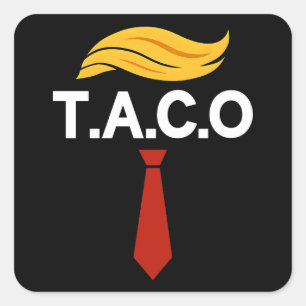 Taco Trump steekt altijd de kop op Vierkante Sticker