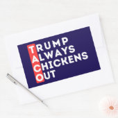 TACO - Trump steekt altijd kippen uit Rechthoekige Sticker (Envelop)