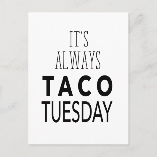 TACO TUESDAY BRIEFKAART (Voorkant)