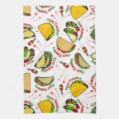 Taco Tuesday Hard and Soft Tacos and Hot Sauce Theedoek (Verticaal)