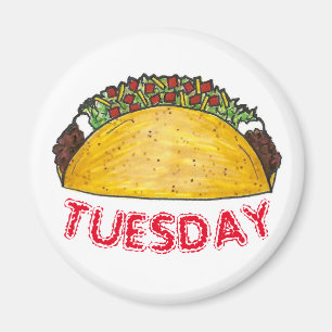 TACO TUESDAY Mexicaanse Tex Mex Food Tacos Foodie Magneet
