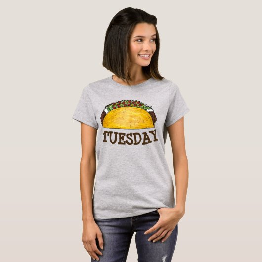 TACO TUESDAY Mexicaanse Tex Mex Food Tacos Foodie T-shirt (Voorkant volledig)