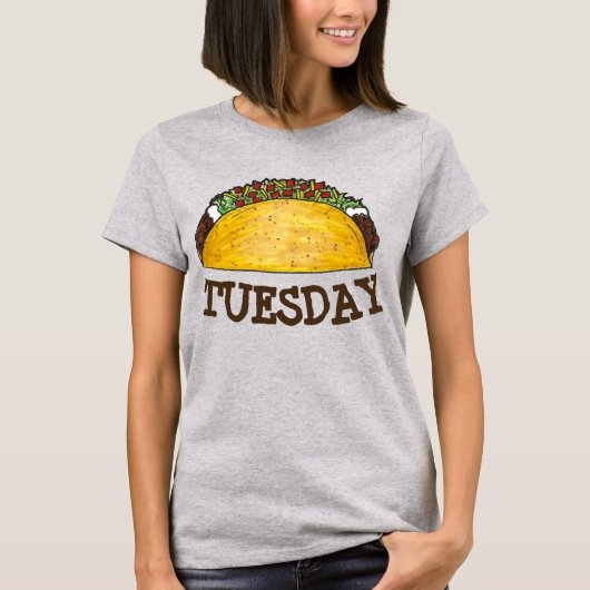 TACO TUESDAY Mexicaanse Tex Mex Food Tacos Foodie T-shirt (Voorkant)