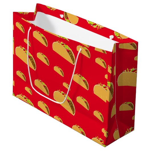 Taco Tuesday-ontwerp - cadeautaszak - groot Cadeauzakje (Voorkant Gekanteld)