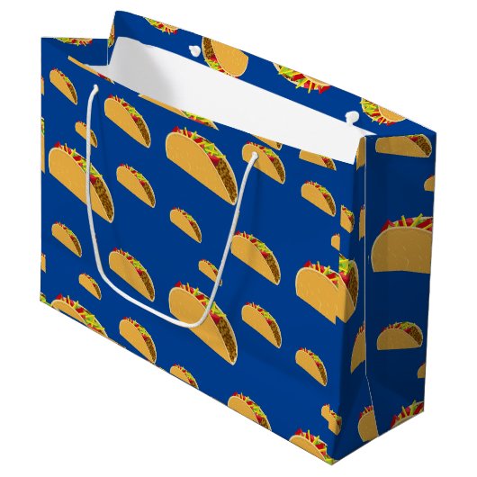 Taco Tuesday-ontwerp - cadeautaszak - groot Cadeauzakje (Voorkant Gekanteld)
