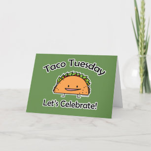 Taco Tuesday shell kaas Mexicaans eten Bedankkaart