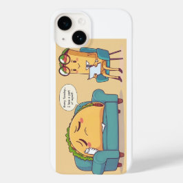 Taco Tuesday Therapy - Grappige Cartoon Food Art Case-Mate iPhone 14 Hoesje