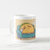 Taco Tuesday Therapy - Grappige Cartoon Food Art Koffiemok (Voorkant links)