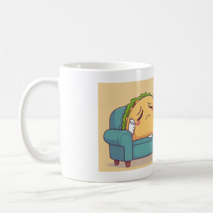 Taco Tuesday Therapy - Grappige Cartoon Food Art Koffiemok