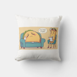 Taco Tuesday Therapy - Grappige Cartoon Food Art Kussen