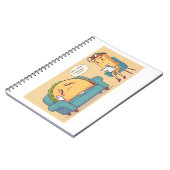 Taco Tuesday Therapy - Grappige Cartoon Food Art Notitieboek (Linkerzijde)