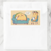 Taco Tuesday Therapy - Grappige Cartoon Food Art Rechthoekige Sticker (Tas)