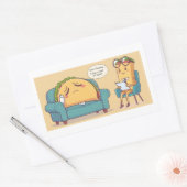 Taco Tuesday Therapy - Grappige Cartoon Food Art Rechthoekige Sticker (Envelop)