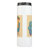 Taco Tuesday Therapy - Grappige Cartoon Food Art Thermosbeker (Achterkant)