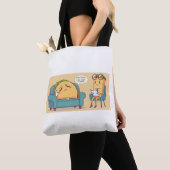 Taco Tuesday Therapy - Grappige Cartoon Food Art Tote Bag (Dichtbij)