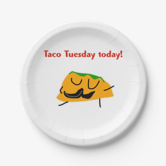 Taco Tuesday vandaag! Papieren Bordje (Voorkant)