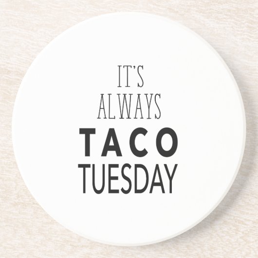 TACO TUESDAY ZANDSTEEN ONDERZETTER (Voorkant)