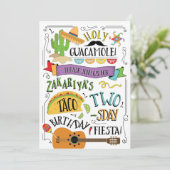 Taco Tweedaagse 2e Verjaardag Uitnodiging (Staand voorkant)