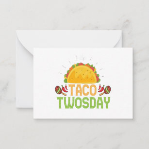 Taco tweedaagse verjaardag Cinco de Mayo Gift Notitiekaartje