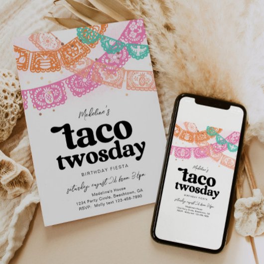 Taco Tweedaagse Verjaardag Uitnodiging
