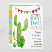 Taco Tweedaagse Verjaardag uitnodiging (Voorkant / Achterkant)